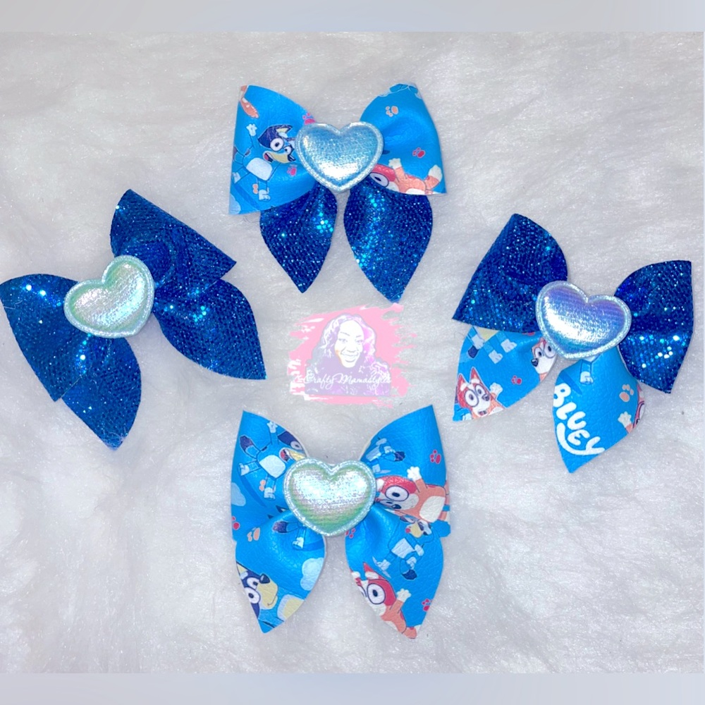 New 🎉Bluey Pigtail hairbows